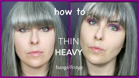 how to thin bangs out